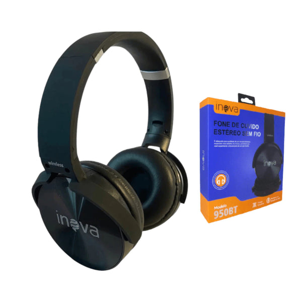 Fone de Ouvido Sem Fio | Bluetooth 950BT | Inova | Wireless