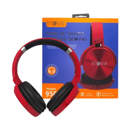 Fone de Ouvido Sem Fio | Bluetooth 950BT | Inova | Wireless