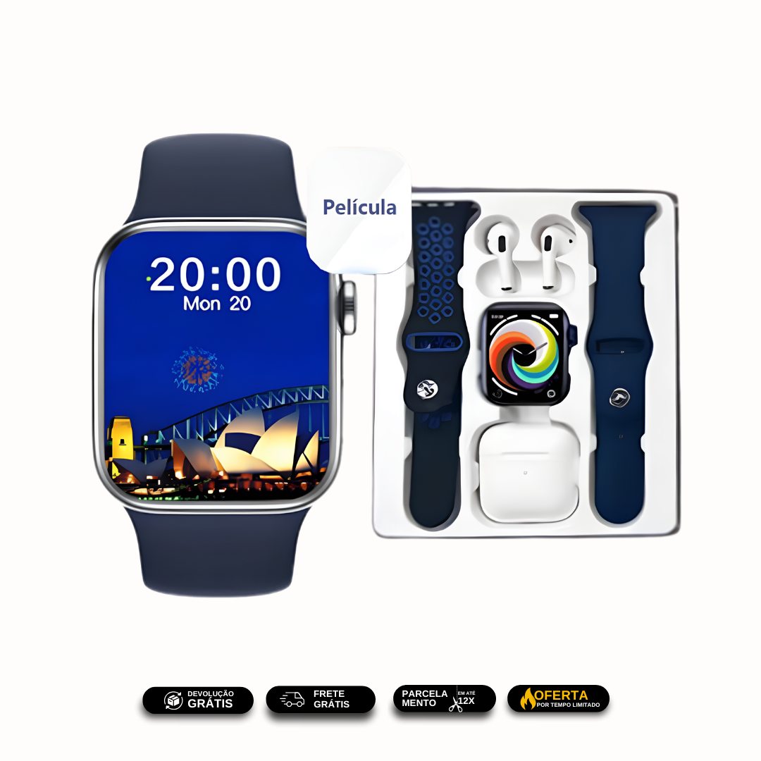 Relógio Inteligente T55 Pro Max + Fone - Frete Grátis SP