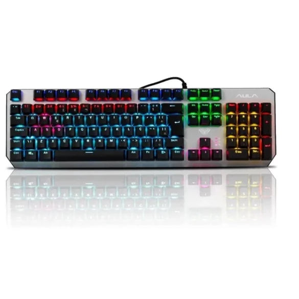 Teclado Gamer Mecânico Usb Keyboard Aula Fz066-ii Com Led