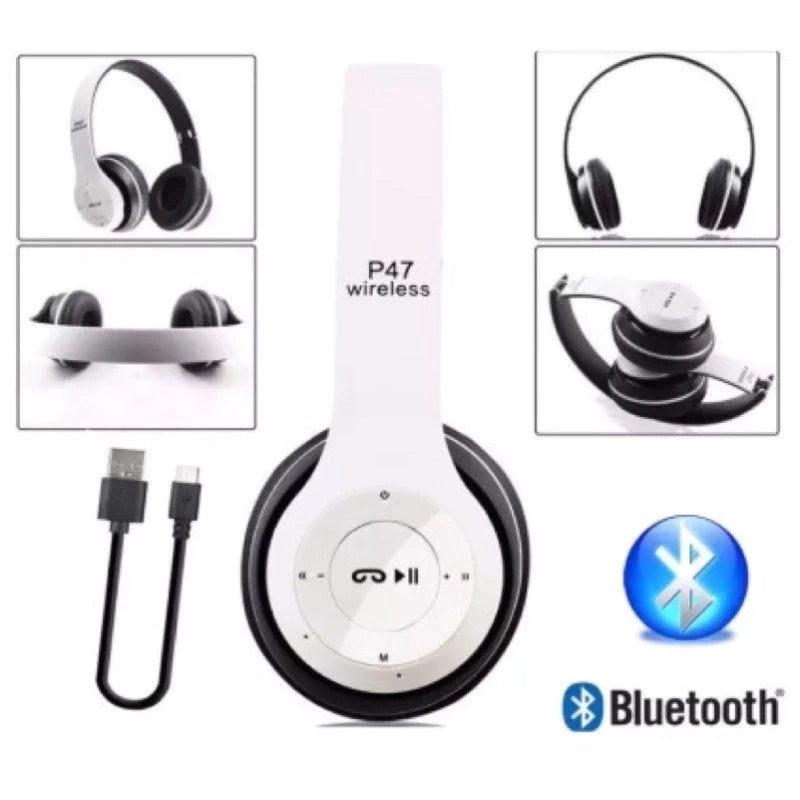 Fone P47 | Headphone Sem Fio Estéreo | Redução de Ruído | Bluetooth 5.0 | Universal