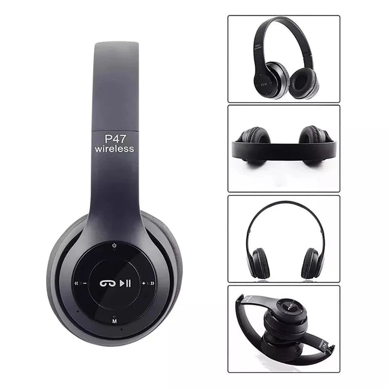 Fone P47 | Headphone Sem Fio Estéreo | Redução de Ruído | Bluetooth 5.0 | Universal