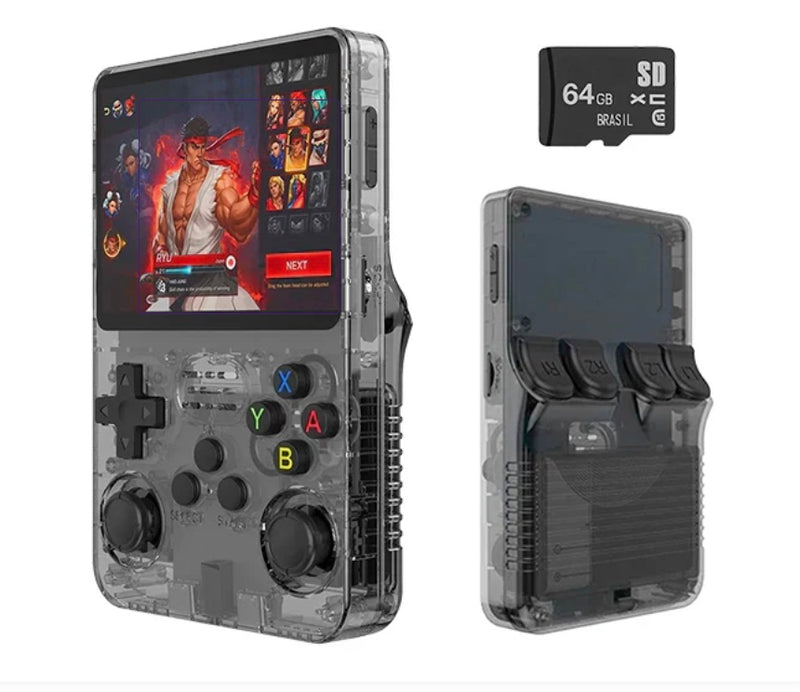 Console Gamer R36S - 15.000 Jogos Retro + Tela 3,5" HD