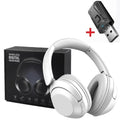 Fones de Ouvido Sem Fio 15h Bluetooth 5.3, com Almofadas Grandes e Adaptador USB para TV e PC.