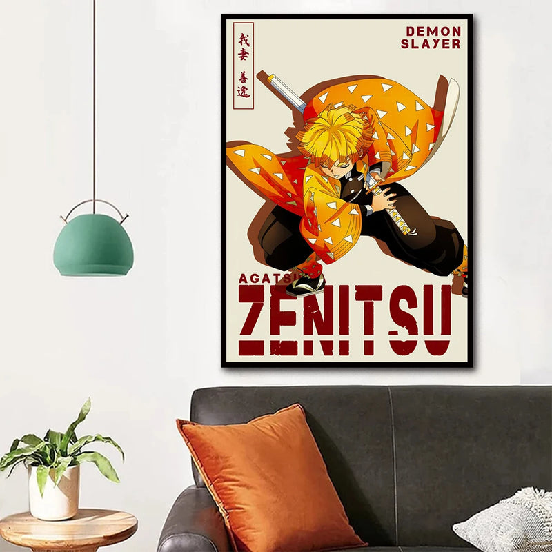 Pôster do Anime Demon Slayer: Tanjirou, Nezuko, Kyoujurou