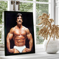 Quadro Mike Mentzer/ Tela para Parede/ Arte Decorativa para Sala de Estar Moderna