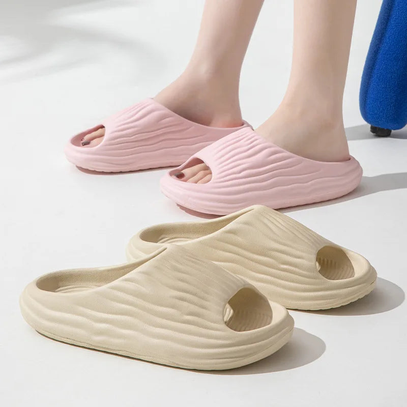 Chinelos de Plataforma Grossa, Femininos e Masculinos, Estilo Nuvem, Solado Macio