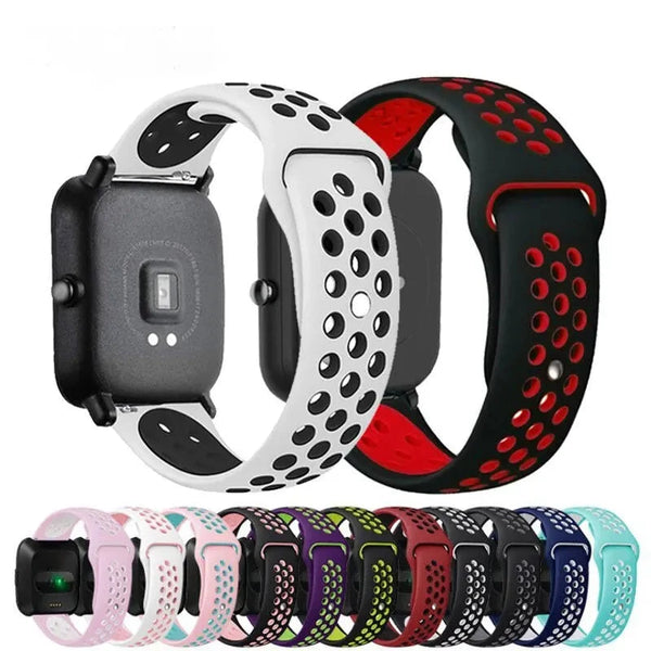 Pulseira de Silicone Dupla Cor Samsung, Respirável, Substituição Universal Nike