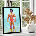 Quadro Mike Mentzer/ Tela para Parede/ Arte Decorativa para Sala de Estar Moderna