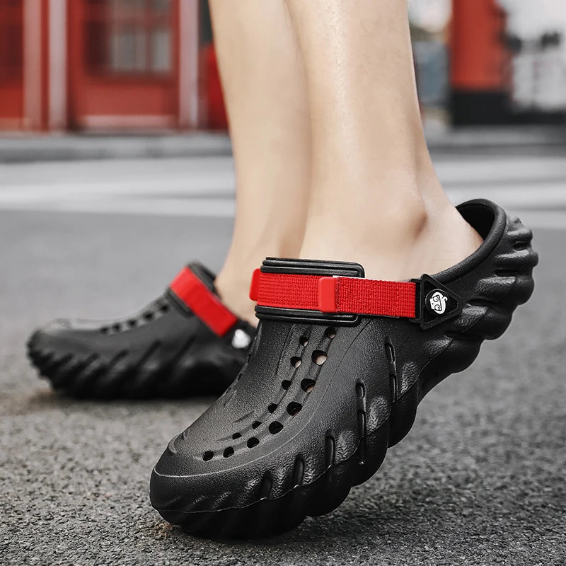 A14 Sandálias Masculinas Tipo Clogs para o Verão
