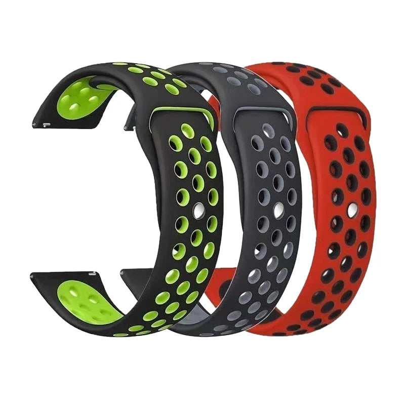 Pulseira de Silicone Dupla Cor Samsung, Respirável, Substituição Universal Nike