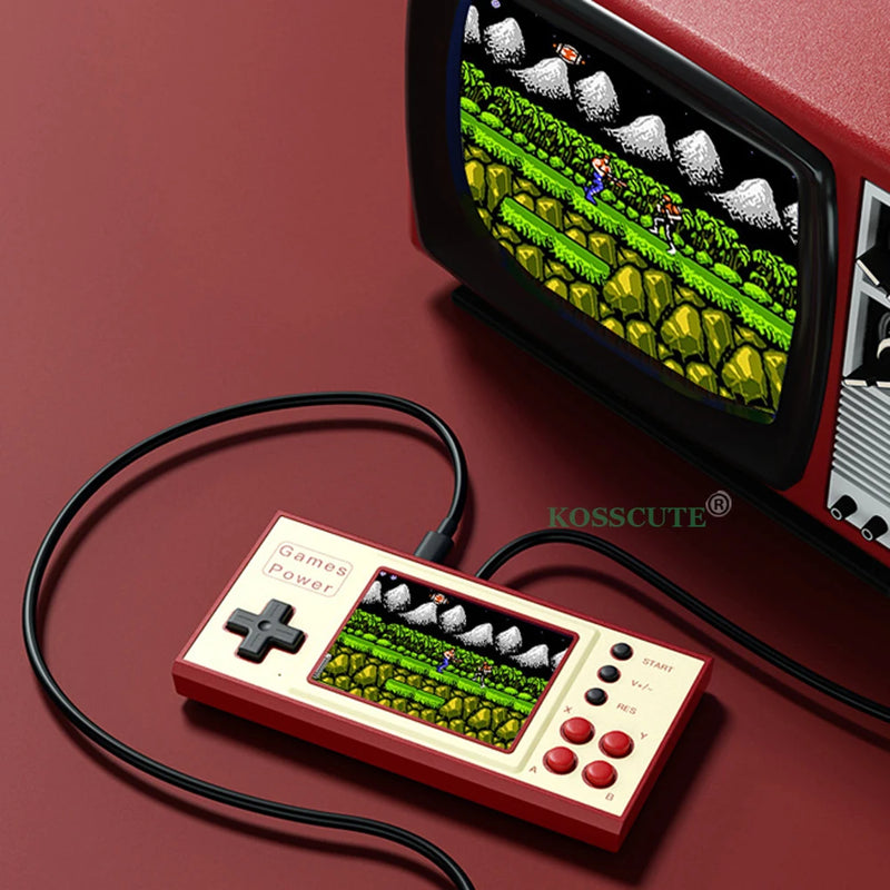 Mini Console de Videogame Portátil Retro com 500 Jogos, para TV, Dois Jogadores, Tela IPS HD de 3