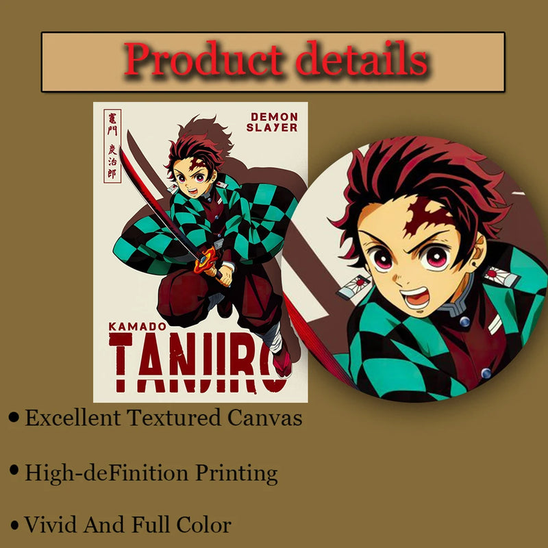 Pôster do Anime Demon Slayer: Tanjirou, Nezuko, Kyoujurou