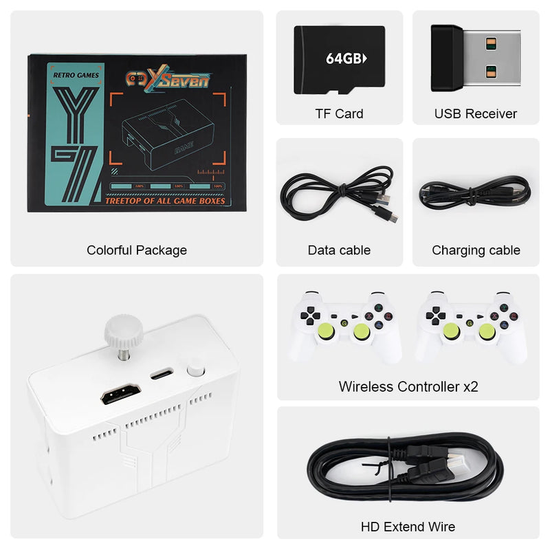 Novo Console Portátil  - Stick de Jogo Sem Fio 2.4G, Retro, 4K, 12.000 Jogos