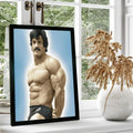 Quadro Mike Mentzer/ Tela para Parede/ Arte Decorativa para Sala de Estar Moderna