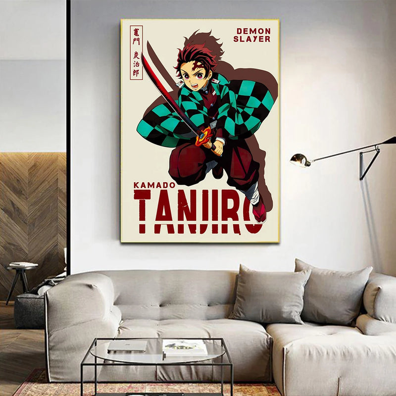 Pôster do Anime Demon Slayer: Tanjirou, Nezuko, Kyoujurou