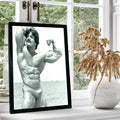 Quadro Mike Mentzer/ Tela para Parede/ Arte Decorativa para Sala de Estar Moderna