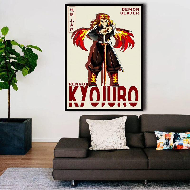 Pôster do Anime Demon Slayer: Tanjirou, Nezuko, Kyoujurou