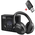 Fones de Ouvido Sem Fio 15h Bluetooth 5.3, com Almofadas Grandes e Adaptador USB para TV e PC.