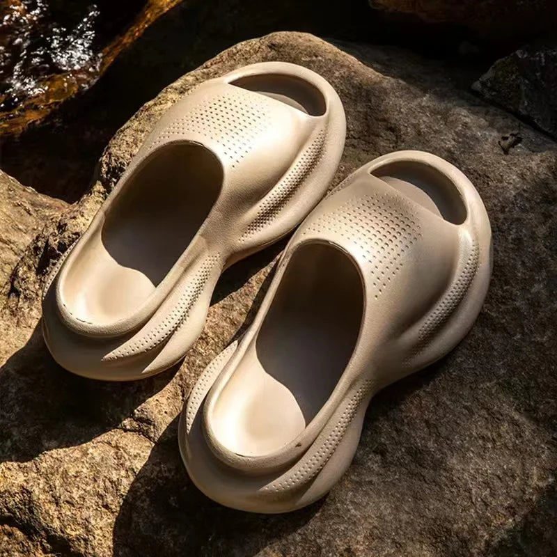 Chinelos de Praia Verão para Homens e Mulheres, Sneakers Casal, Antiderrapante, Slides Externos, Chinelo de Mar, Solado Macio, Sapatos Nuvem