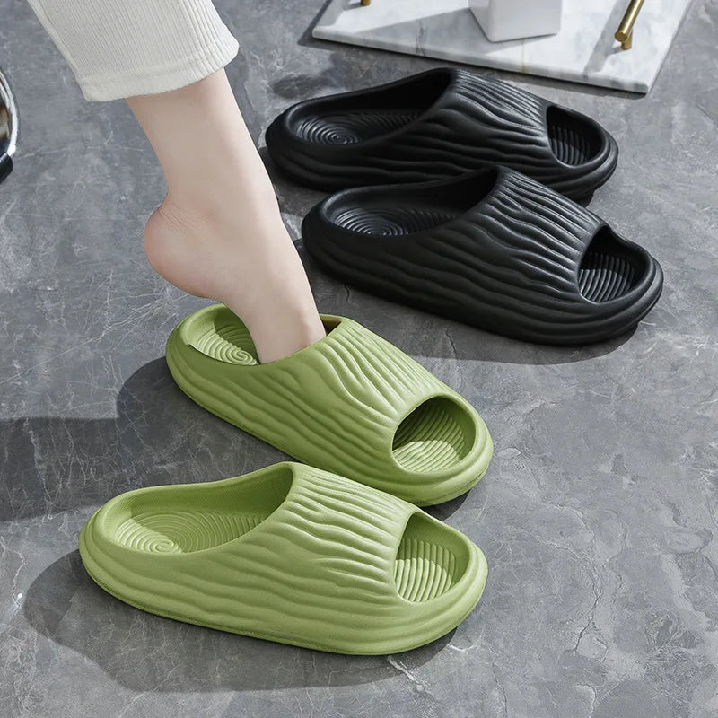 Chinelos de Plataforma Grossa, Femininos e Masculinos, Estilo Nuvem, Solado Macio