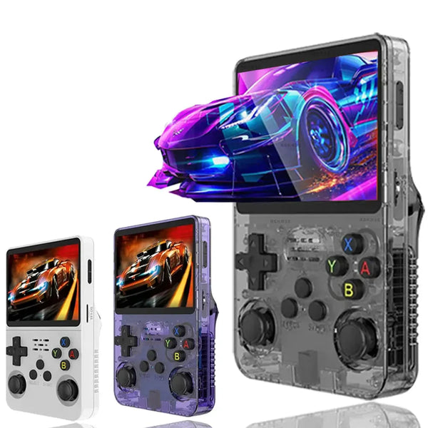 Console Portátil R36S 128GB com Jogos Retrô, Tela 3,5" IPS