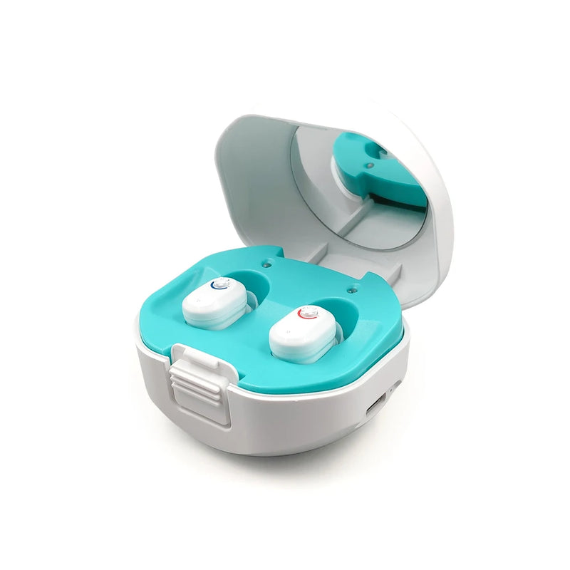 Aparelhos Auditivos Recarregáveis USB, In-ear, Invisíveis, Novo Design