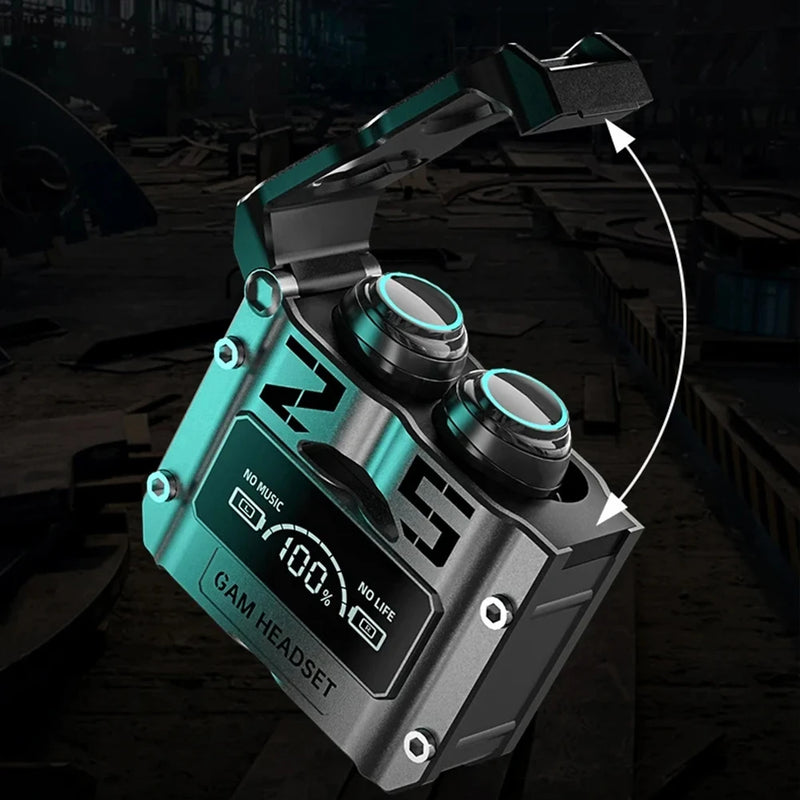 Fones Bluetooth 5.3 TWS Gamer, LED, HiFi, Esporte, Redução de Ruído e Toque.