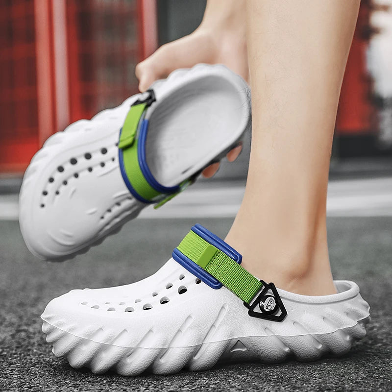 A14 Sandálias Masculinas Tipo Clogs para o Verão