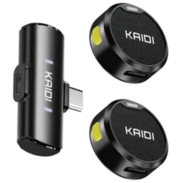 Mini Microfone de Lapela Duplo Sem Fio Magnético para iPhone e Android (Type-C)