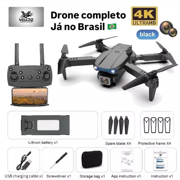 E99 Pro Drone 4K HD Dobrável com Câmera Wi-Fi FPV