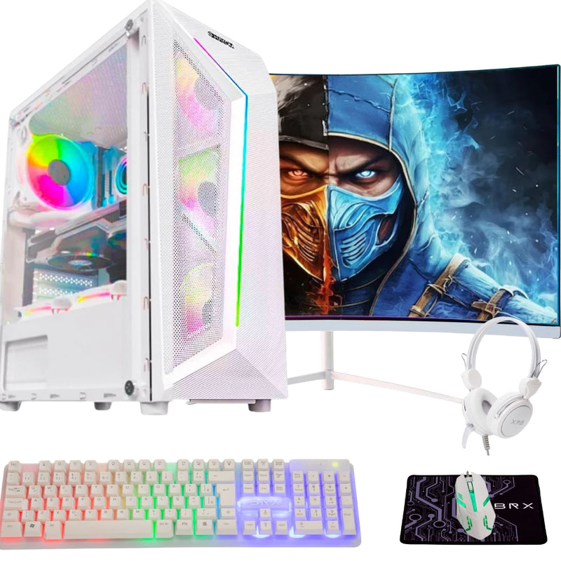 PC Gamer i7 • 16GB RAM • SSD 480GB • GPU 4GB • Tela curva 23" • Wi-Fi