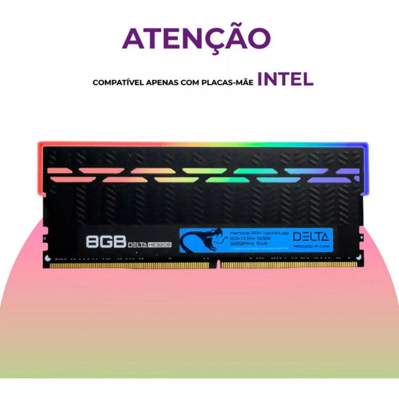 Memória RAM (RGB) - DELTA (8GB - DDR4) 3200Mhz
