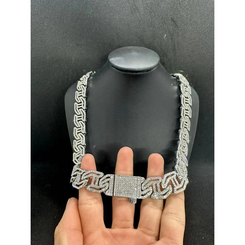 Corrente Ice Cravejada 16mm - Modelo Novo | Hip Hop, Rap, Trap