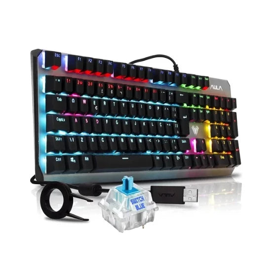 Teclado Gamer Mecânico Usb Keyboard Aula Fz066-ii Com Led