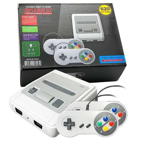 Super Nintendo Mini SNES – 2 controles, 8 bits e 620 jogos originais