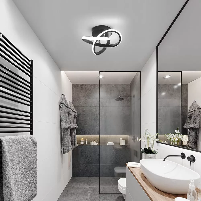 Lustre LED Moderno com Sensor Inteligente – Luz Tricolor Ajustável, Proteção para os Olhos e Economia de Energia