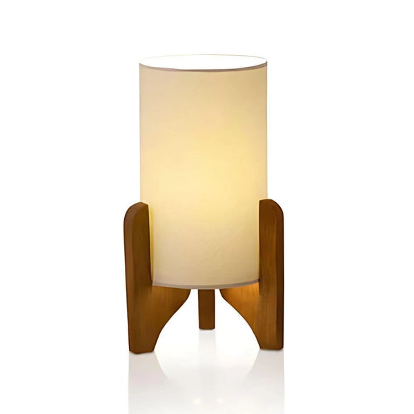 Abajur de Palha com Base em Madeira – Elegância para o Ambiente