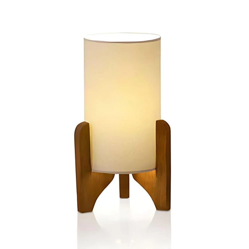 Abajur de Palha com Base em Madeira – Elegância para o Ambiente