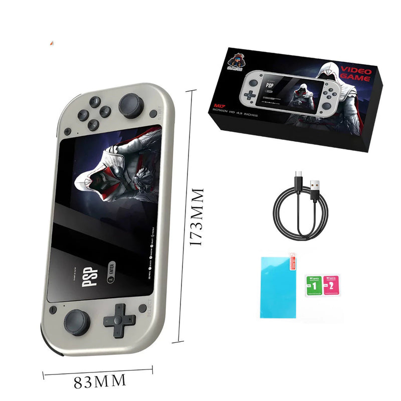 Console portátil 4,3" | Quad-core 1.2GHz | 25 emuladores clássicos