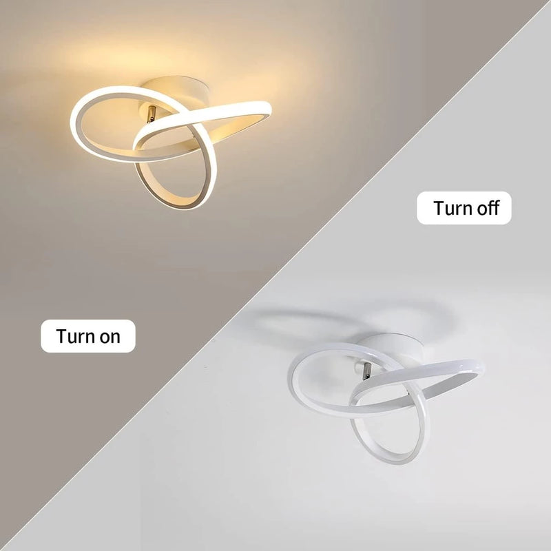 Lustre LED Moderno com Sensor Inteligente – Luz Tricolor Ajustável, Proteção para os Olhos e Economia de Energia