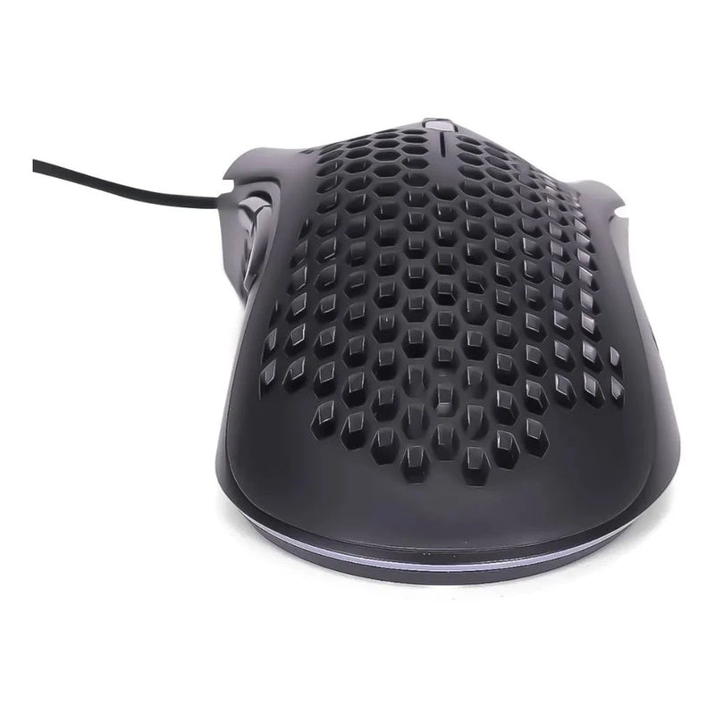 Mouse Gamer USB Colmeia – Ultraleve, LED RGB, 7200 DPI