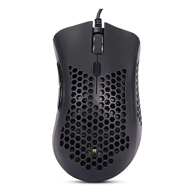 Mouse Gamer USB Colmeia – Ultraleve, LED RGB, 7200 DPI