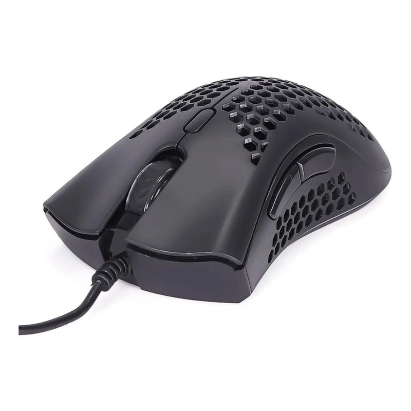 Mouse Gamer USB Colmeia – Ultraleve, LED RGB, 7200 DPI