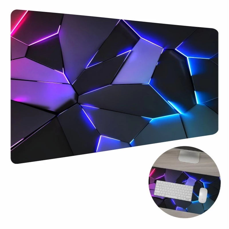 Mouse Pad Gamer LED Médio 70x30 RGB Impermeável Antiderrapante
