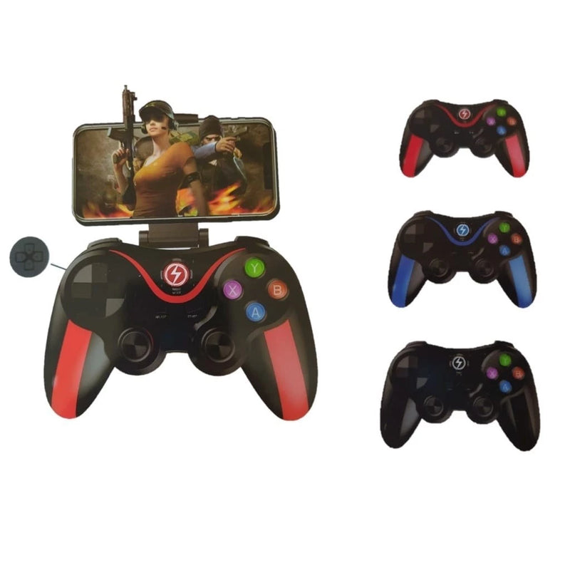 Controle Joystick G7 Bluetooth com suporte para celular + cabo USB