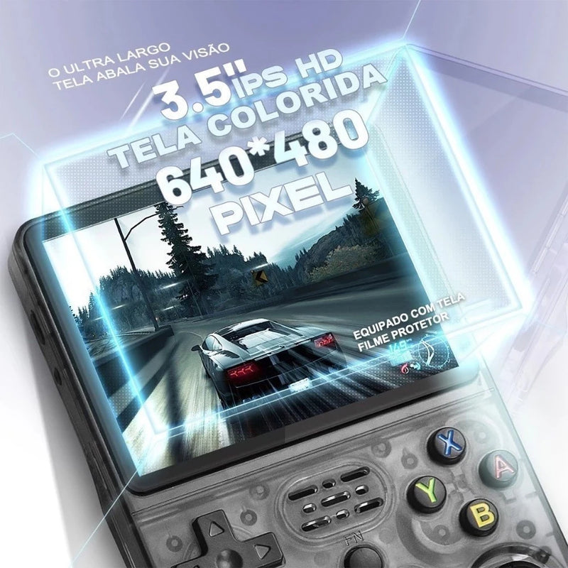 Console Gamer R36S - 15.000 Jogos Retro + Tela 3,5" HD