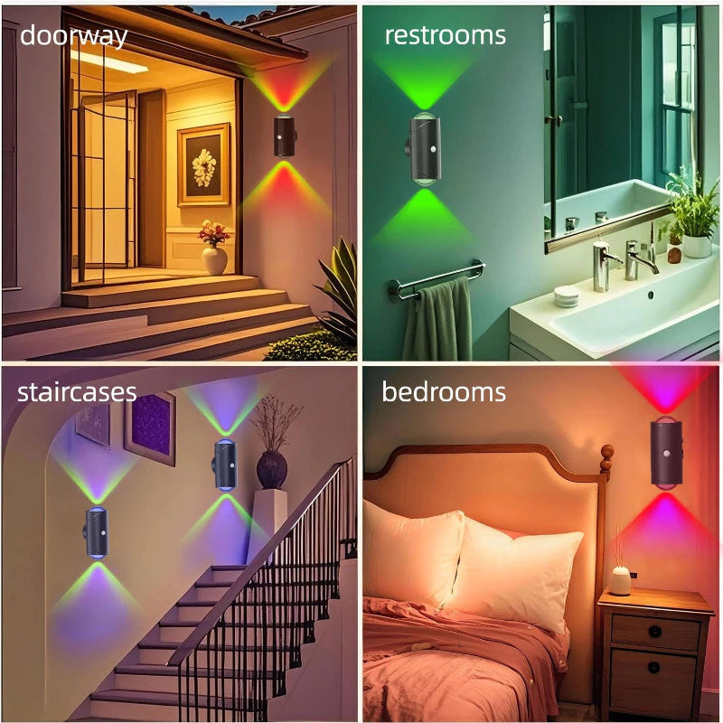 Lâmpada de Parede RGB com Luz Gradiente e Noturna
