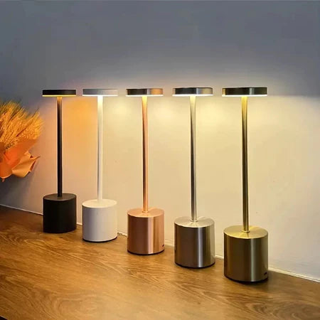 Luminária de Mesa Touch LED Recarregável Sem Fio | Dimerizável Alumínio | WYL