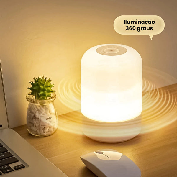 Luminária LED Flexível USB | Abajur Articulado | 3 Cores de Luz | Mesa Escritório Quarto Estudo | Clip 360º